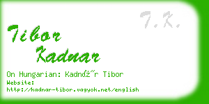 tibor kadnar business card